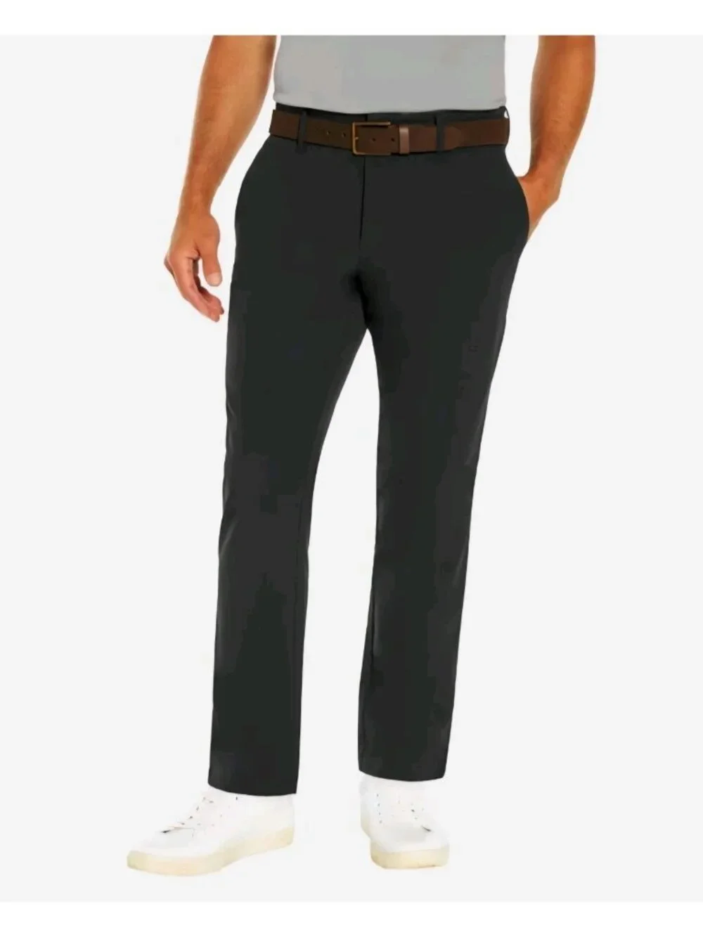 Banana Republic Flat Front Lightweight Pant Men's 34 x 30 Black Color